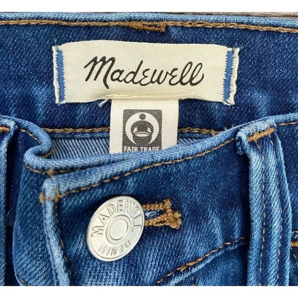 NWT Madewell Jeans 11" Roadtripper Split Hem Medium Wash Size 28 New - Picture 3 of 7